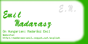 emil madarasz business card